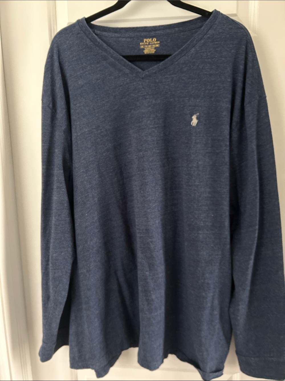 Polo Ralph Lauren men’s XXL Navy V-Neck Long Sleeve Shirt